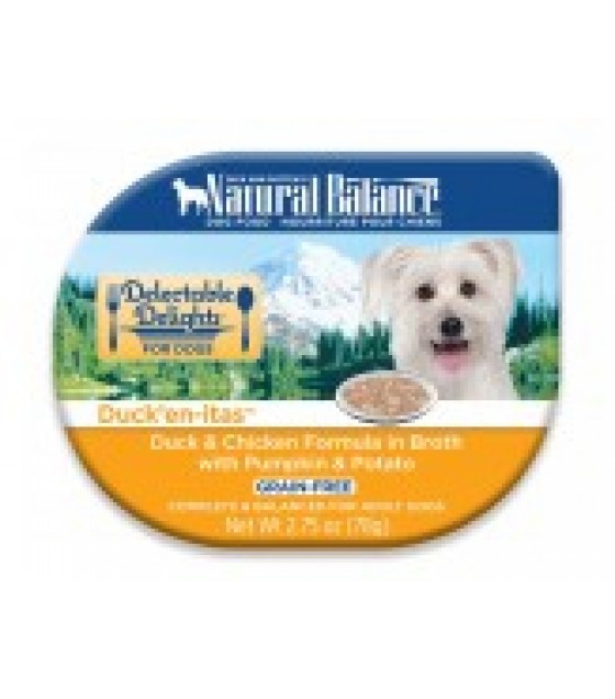 Natural Balance Delectable Delights Duck'en-itas in Broth Dog Food 24ea/2.75oz